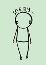 sorry illustration Sorry Card 24424 created by Jo Alfie Wimborne