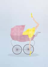 baby girl New Baby Card 25047 created by Mie Frey Damgaard