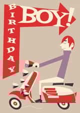 boy scooter Birthday Card 1342 created by Daviz