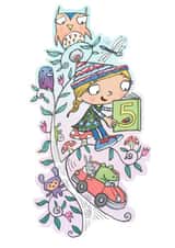 #girl #5today Birthday Card 2451 created by Beccy Blake