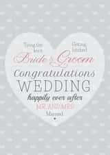 Heart shaped wedding card created by Pippa Race