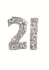 21 birthday Card 2892 created by Shiv Makes Things