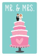 Mr & mrs wedding cake created by The Imagination Spot