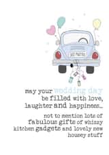 Classic just married car - wedding created by Dandelion Stationery