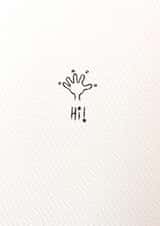 hello hand Thinking of you Card 25871 created by Pencil & Polish