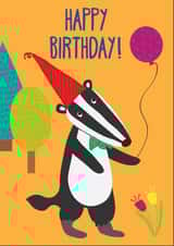 badger birthday Birthday Card 25867 created by Jo Milne