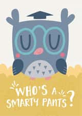 owl smart Congratulations Card 1842 created by Claire Stamper