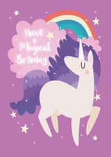 unicorn magic Birthday Card 1843 created by Claire Stamper