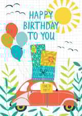 car vintage Birthday Card 24231 created by Jessica Hogarth