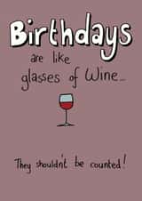 wine funny Birthday Card 3098 created by JellynBean