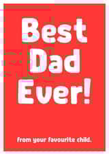 best dad Father's Day Card 26261 created by The Spork Collection