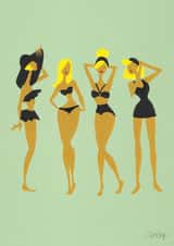 blonde swimsuit Just Because Card 3617 created by Cat Coquillette