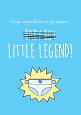 baby legend New Baby Card 3395 created by Ivorymint cards