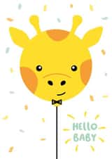 Giraffe Balloon New Baby Card created by Macie Dot Doodles