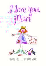 Love Mum Mothers Day Card 26578 created by Jane Smedley