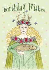 nature goddess Birthday Card 26588 created by Valerie Harrison