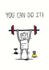 Exercise Encouragement Good Luck Card 4359 created by Debmon Design