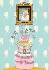 90th Birthday Birthday Card 1195 created by Higgledy Ink Illustration