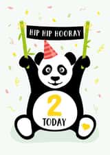 Panda 2nd Birthday Card created by Macie Dot Doodles