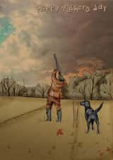 Happy Fathers Day Labrador country sports created by Ryland Studios