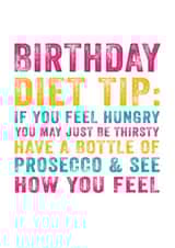 prosecco Humour Birthday Card 3488 created by Do You Punctuate?