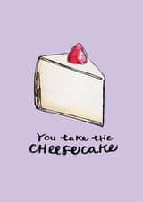 funny take the cake Valentines Day Card 27182 created by Milklegs Co.