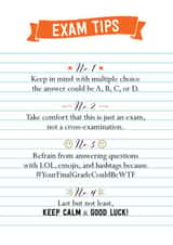 goodluck exam Exams Card 4375 created by TRICIA O