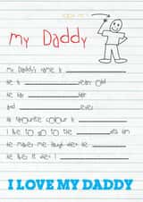 Fill in the blanks for Daddy card created by Ilka Dickens
