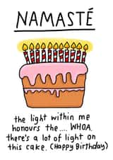 namaste yoga Birthday Card 4624 created by Che Dyer