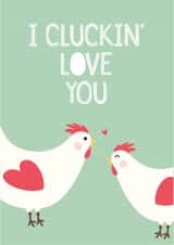 love chickens Valentines Day Card 26360 created by Wink Design - Michelle Roberts