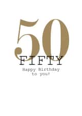 50 FIFTY Birthday Card 2773 created by Always Sparkle