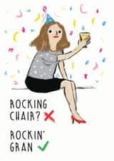 Modern or young grandmother birthday celebration card created by Heidi Burton