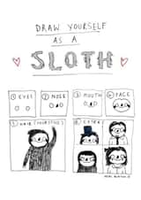 Draw Yourself as a Sloth card created by Heidi Burton