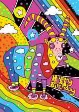 goat bday Birthday Card 5018 created by Manic Minotaur