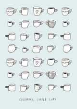 colouring coffee Just because Card 5121 created by Jenni Clowes