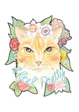 cat fluffy Just because... Card 5439 created by A Rose Cast