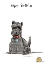 Happy Birthday Scottie Dog, illustrated by Amy Cockcroft created by Ryland Studios