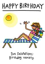 sun salutations Birthday Card 4625 created by Che Dyer