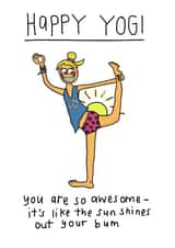 happy yoga Thank You Card 4626 created by Che Dyer