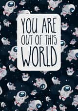 space astronaut Anniversary Card 1849 created by Claire Stamper