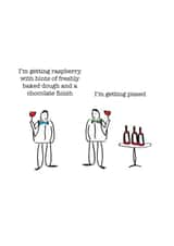 wine pissed Birthday Card 5332 created by Frankie Whistle