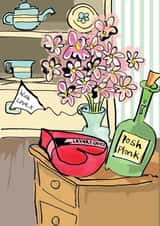 LOVE Thank you Thank You Card 22938 created by Higgledy Ink Illustration