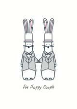 The Hoppy Couple - engagement/wedding/anniversary created by Hoppy Bunnies