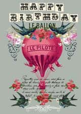 Classic Birthday Card - For Her - Hot Air Balloon created by Simon Paulson