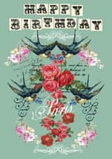 Birthday Victorian Birthday Card 5742 created by Simon Paulson