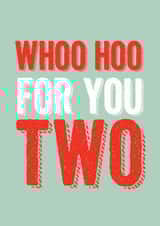 Cute Typography Anniversary Card / New Baby Card / Wedding Card - Whoo Hoo For You Two created by Ilka Dickens