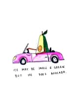 Funny Driving Test Card - Congratulations - Avocado Pun created by Jelly Armchair
