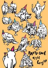 birthday owl Birthday Card 28172 created by Emily Hline Illustration