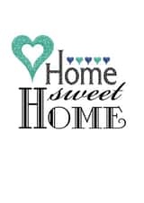 Classic Stitch Style New Home Card - Hearts - Home Sweet Home created by Gellie Design