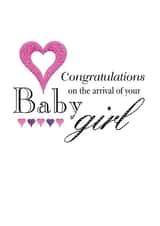 New baby pink New Baby Card 5819 created by Gellie Design